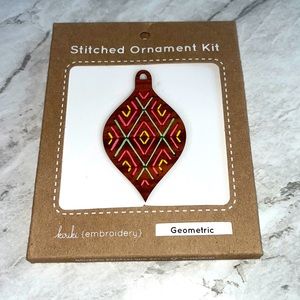 NEW Kiriki press embroidery geometric stitched ornament kit